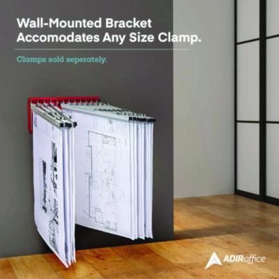 AdirOffice Large File Blueprint Pivot Wall Rack, Assorted Document Sizes Accommodated, 11" x 15.8" x 23.9", Red (ALHI617RED) ALHI617RED