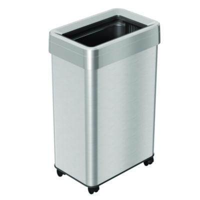 HLS Commercial® Open Top Trash Can with Wheels