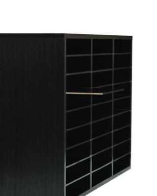 AdirOffice Wooden 27 Compartment Literature Organizer, 27 Sections, Letter Size, 31.49 x 11.81 x 21.65, Black (ALHIOF20101BLK) ALHIOF20101BLK