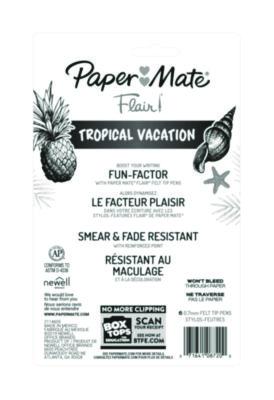 Flair Felt Tip Porous Point Pen, Stick, Medium 0.7 Mm, Assorted Ink And Barrel Colors, 6/pack