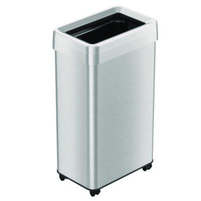 HLS Commercial® Open Top Trash Can with Wheels
