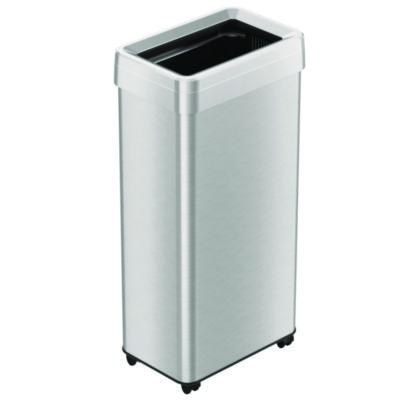 HLS Commercial® Open Top Trash Can with Wheels