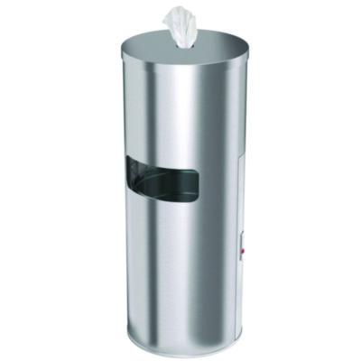 HLS Commercial® Side-Entry Trash Can with Gym Wipe Dispenser