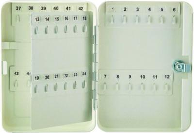 AdirOffice Steel Secure Key Cabinet with Key Lock, 48-Key, 7.1 x 3.1 x 10, Stainless Steel 304, White (ALHI68148WHI) ALHI68148WHI