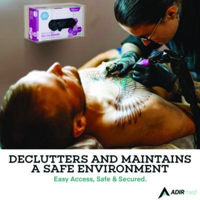 AdirMed Acrylic Glove Dispenser, Single Box Capacity, 10.2 x 3.5 x 5.3, Clear (ALHI90201) ALHI90201