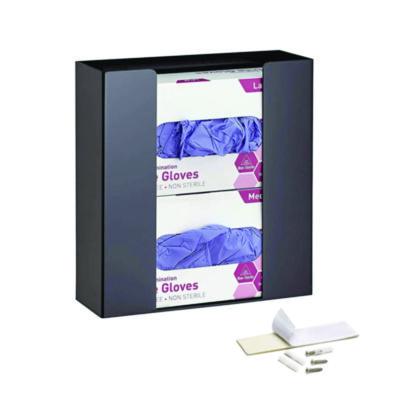 AdirMed Acrylic Glove Dispenser, Double Box Capacity, 10.2 x 3.5 x 10.8, Black (ALHI90202BLK) ALHI90202BLK
