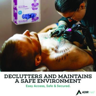 AdirMed Acrylic Glove Dispenser, Quad Box Capacity, 10.2 x 3.5 x 21.1, Clear (ALHI90204) ALHI90204