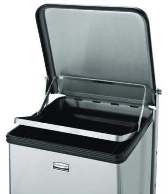 Defenders Heavy-Duty Steel Step Can, 6.5 gal, Stainless Steel