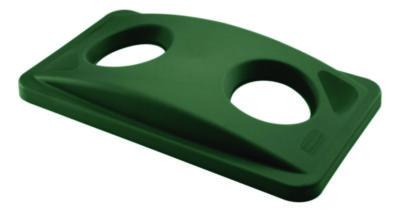 Slim Jim Bottle and Can Recycling Top, 20.38w x 11.38d x 2.75h, Green