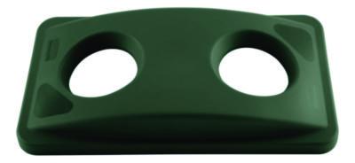 Slim Jim Bottle and Can Recycling Top, 20.38w x 11.38d x 2.75h, Green