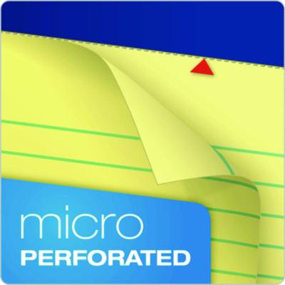 Perforated Writing Pads, Wide/Legal Rule, 50 Canary-Yellow 8.5 x 14 Sheets, Dozen