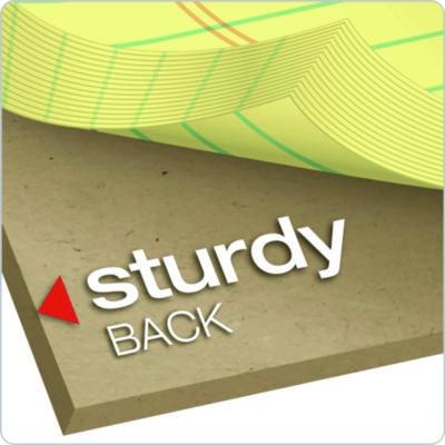 Perforated Writing Pads, Wide/Legal Rule, 50 Canary-Yellow 8.5 x 14 Sheets, Dozen