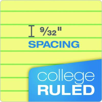 Double Docket Ruled Pads with Extra Sturdy Back, Medium/College Rule, 100 Canary-Yellow 8.5 x 11.75 Sheets