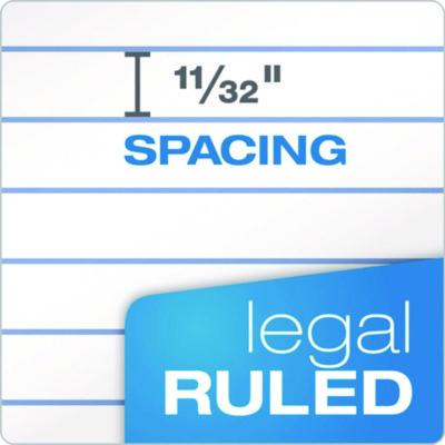 Double Docket Ruled Pads with Extra Sturdy Back, Wide/Legal Rule, 100 White 8.5 x 11.75 Sheets