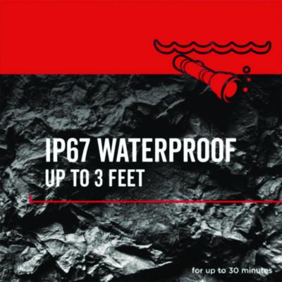 Virtually Indestructible LED Flashlight, 3 AAA Batteries (Included), Black