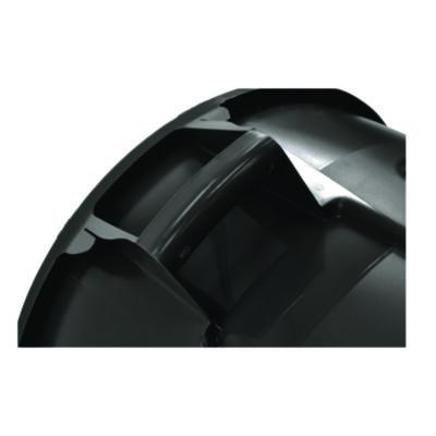 Vented Round Brute Container, 32 gal, Plastic, Black, 6/Carton