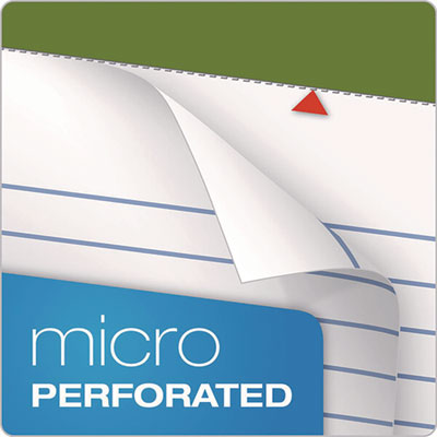 Earthwise by Ampad Recycled Writing Pad, Wide/Legal Rule, Politex Green Headband, 50 White 8.5 x 11.75 Sheets, Dozen