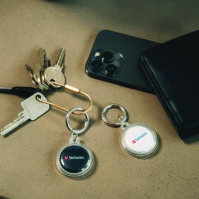 My Finder Bluetooth Coin Tracker for Apple iOS, Black/White, 2/Pack