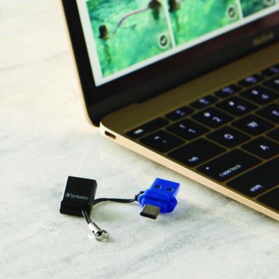 Store n' Go Dual USB 3.2 Gen 1 Flash Drive for USB-C Devices, Blue