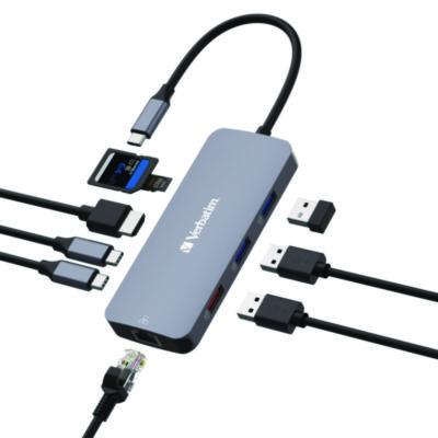 USB-C Pro Multiport Hub9 Port, Gray