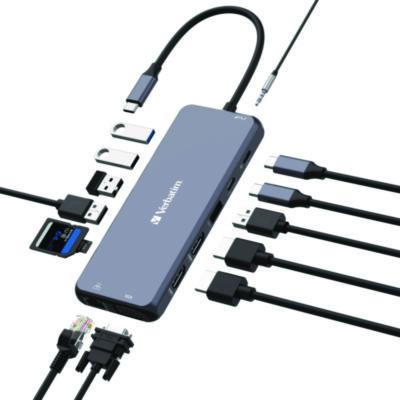 USB-C Pro Multiport Hub14 Port, Gray