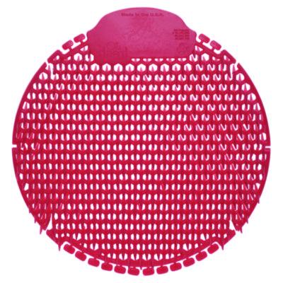 Slant7 with Terminator Urinal Screen, Evergreen Scent, Red, 5/Box