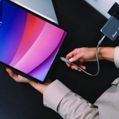 100 W 4-Port GaN Wall Charger, Black/Gray