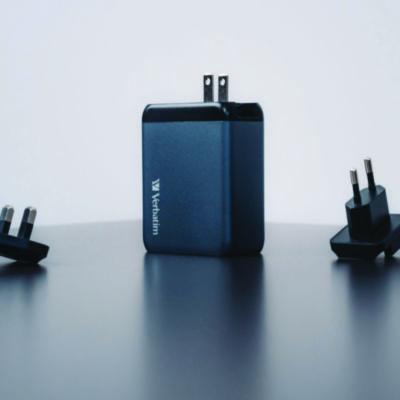 200 W 4-Port GaN Wall Charger, Black/Gray