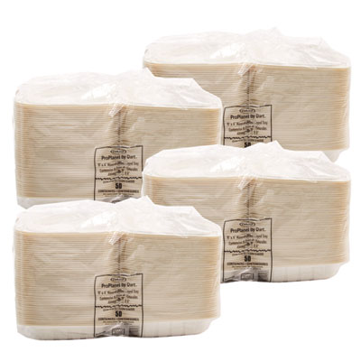 Hinged Lid Containers, Hoagie Container, 6.5 x 9 x 2.8, White, Plastic, 200/Carton