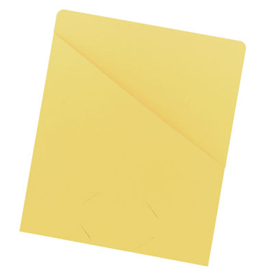 File Jackets, Letter Size, Yellow, 25/pack