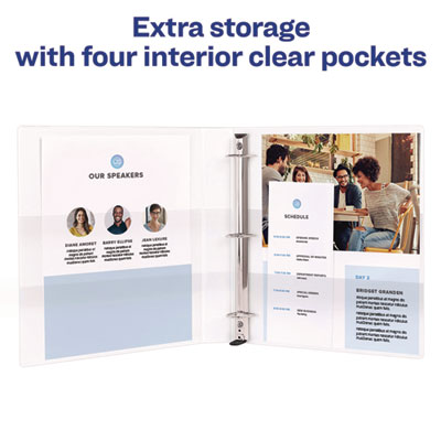 Heavy-Duty View Binder with DuraHinge, One Touch EZD Rings and Extra-Wide Cover, 3 Ring, 1