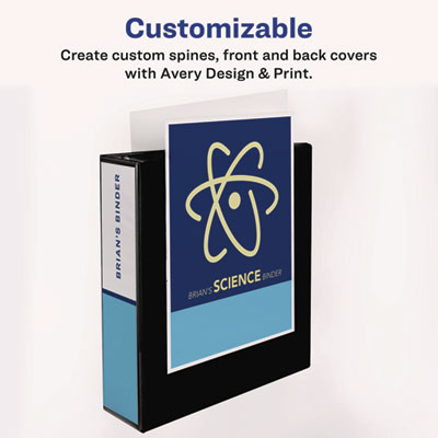 Heavy-Duty Non Stick View Binder with DuraHinge and Slant Rings, 3 Rings, 2