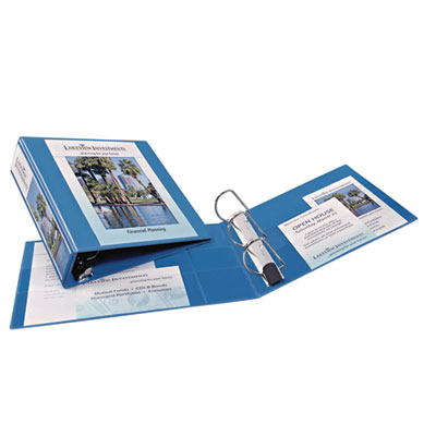 Heavy-Duty Non Stick View Binder with DuraHinge and Slant Rings, 3 Rings, 3