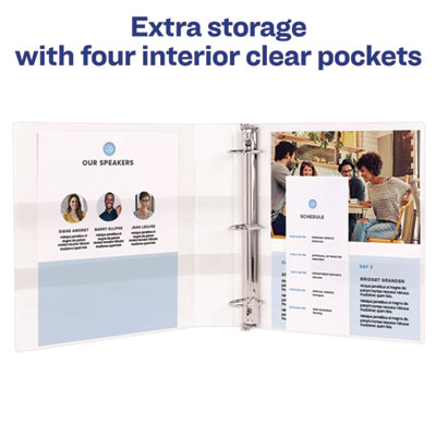 Durable View Binder with DuraHinge and EZD Rings, 3 Rings, 1.5