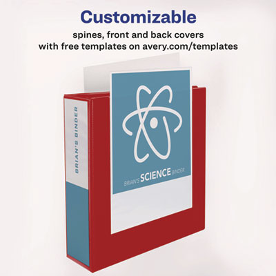 Heavy-Duty View Binder with DuraHinge and One Touch EZD Rings, 3 Rings, 1.5