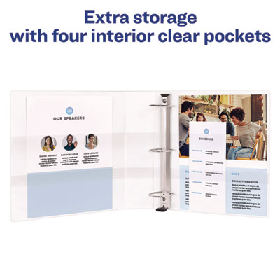 Heavy-Duty View Binder with DuraHinge and One Touch EZD Rings, 3 Rings, 2