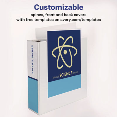 Heavy-Duty View Binder with DuraHinge and Locking One Touch EZD Rings, 3 Rings, 3