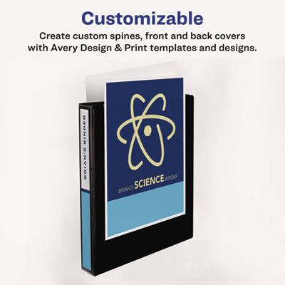 Heavy-Duty View Binder with DuraHinge and One Touch EZD Rings, 3 Rings, 1.5