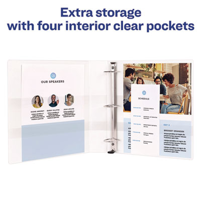 Heavy-Duty View Binder with DuraHinge and One Touch EZD Rings, 3 Rings, 1.5