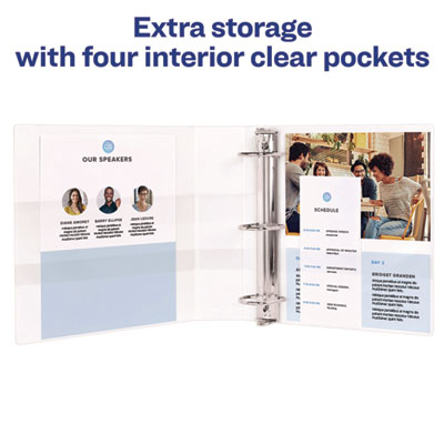 Heavy-Duty View Binder with DuraHinge and One Touch EZD Rings, 3 Rings, 2