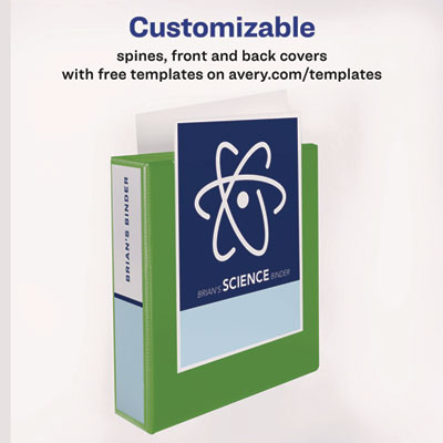 Heavy-Duty View Binder with DuraHinge and Locking One Touch EZD Rings, 3 Rings, 5