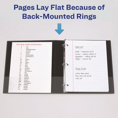 Heavy-Duty View Binder with DuraHinge and Locking One Touch EZD Rings, 3 Rings, 5