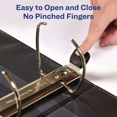 Heavy-Duty Non-View Binder with DuraHinge, Three Locking One Touch EZD Rings and Spine Label, 4