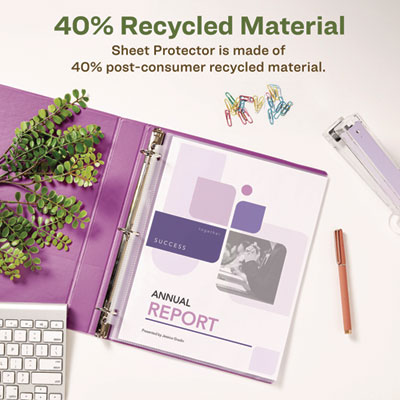 100 Pc Sheet Protector-Ring Binder: Clear