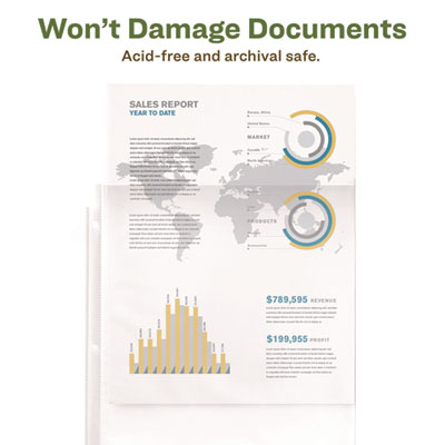 100 Pc Sheet Protector-Ring Binder: Clear