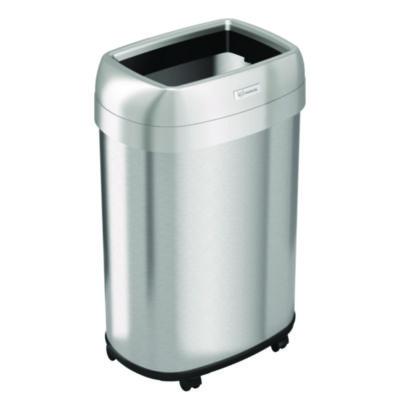 HLS Commercial® Open Top Trash Can with Wheels