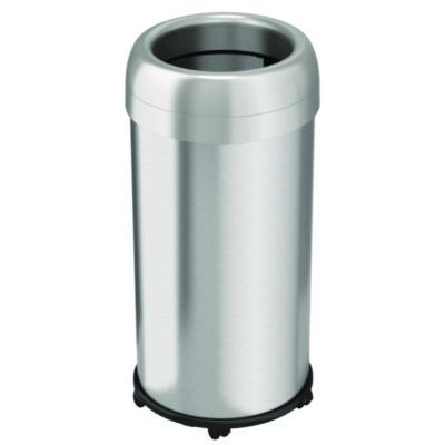 HLS Commercial® Open Top Trash Can with Wheels