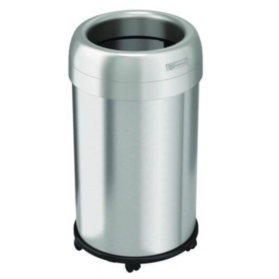 HLS Commercial® Open Top Trash Can with Wheels
