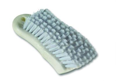 Scrub Brush, White Polypropylene Bristles, 6
