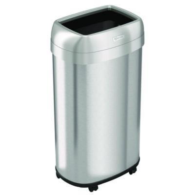 HLS Commercial® Open Top Trash Can with Wheels